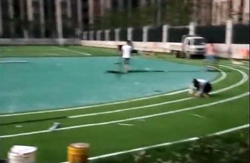 河南鄭州某小學(xué)足球場(chǎng)人造草坪案例